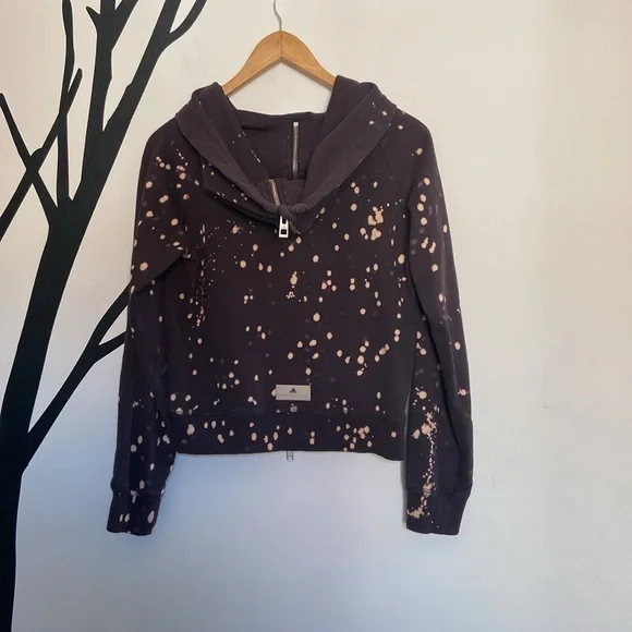 RARE Stella McCartney + Adidas distressed purple zip up hoodie - Picture 2 of 16